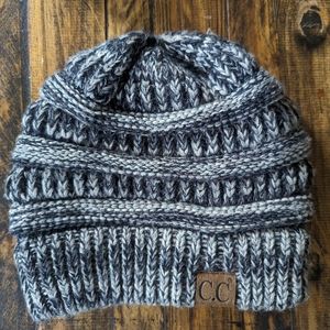 C.C. Black/Grey Beanie